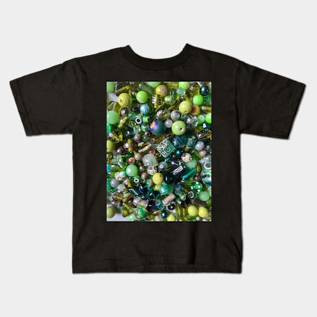 Glorious Green Kids T-Shirt by Mem7e7